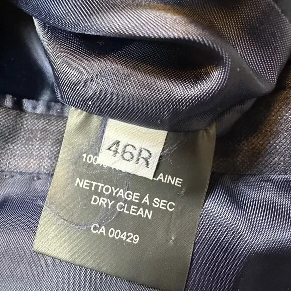 Peter Millar Plaid Navy Blue Sport Coat Suit Blazer Two Button Men's Size 46R - Picture 6 of 6